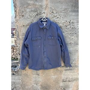 Duluth Trading Co Hanger Bender Fire Hose Shirt Jacket Canvas Blanket Lined M
